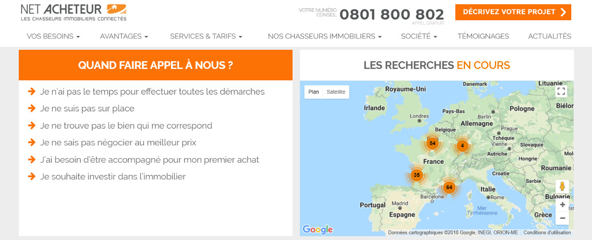 Netacheteur Chasseur Immobilier Startup Homepage Annuaire