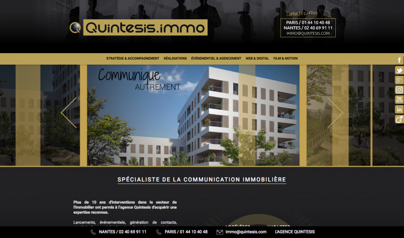 Quintesis Immo Agence Communication Immobilière