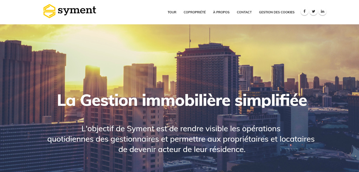 Syment Homepage Logiciel Gestion Immobilier Coproprietes Agence