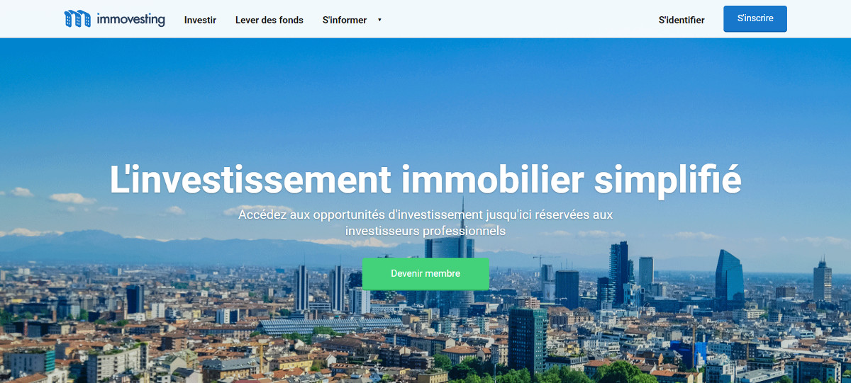 Immovesting Crowdfunding Immobilier Investissement Homepag