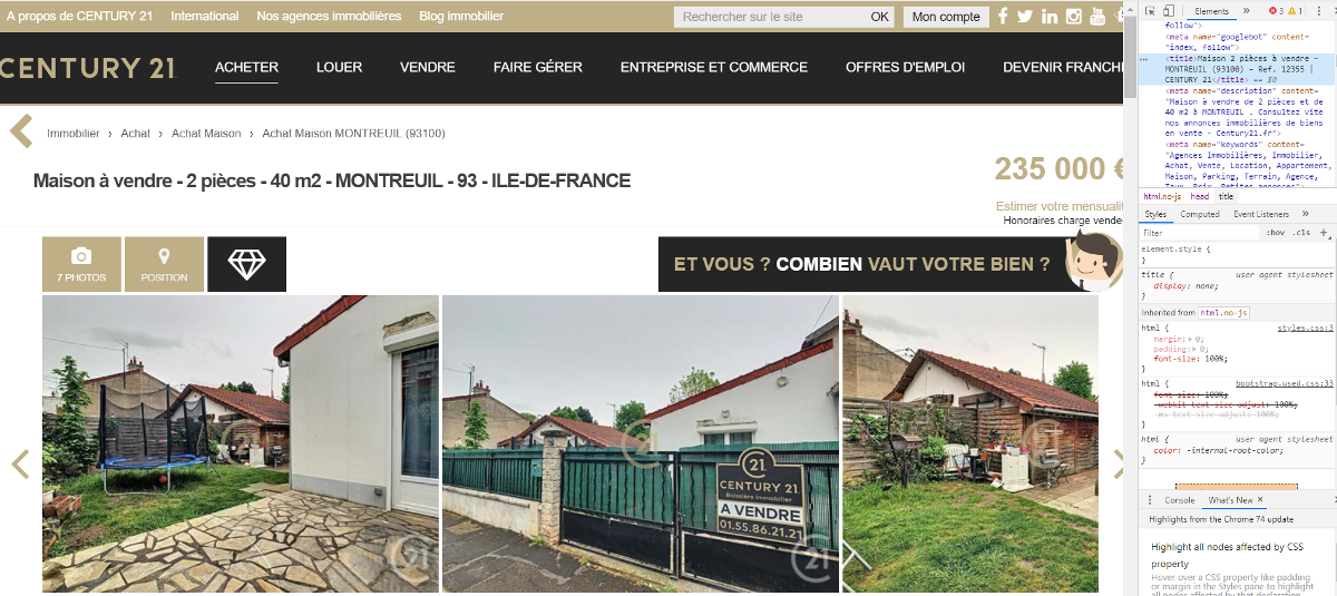 Century21 Google Analytics Immobilier Exemples Site Agence