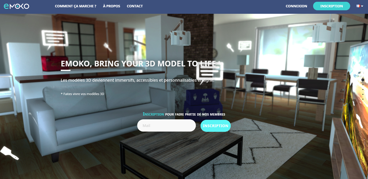 Emoko Startup Immobilier Proptech Homepage