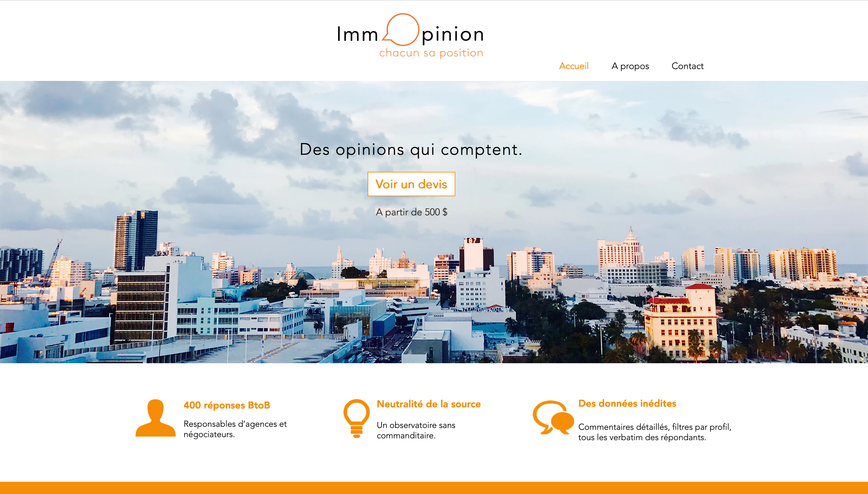 Immopinion Homepage Etude Immobilier 2.0