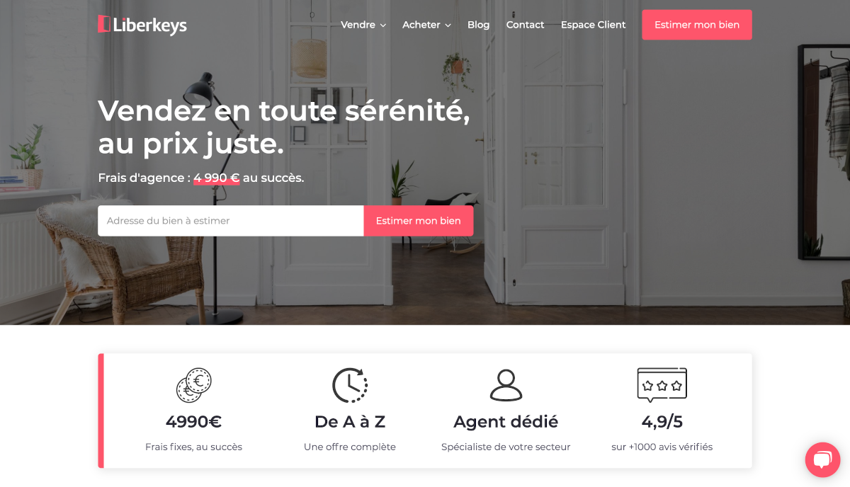 Liberkeys Homepage Proptech Startup Logiciel De Transaction Agence En Ligne Immobilier