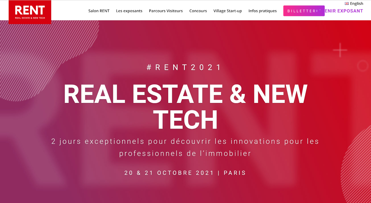 Salon Rent 2021 Homepage Proptech Immobilier Immo2