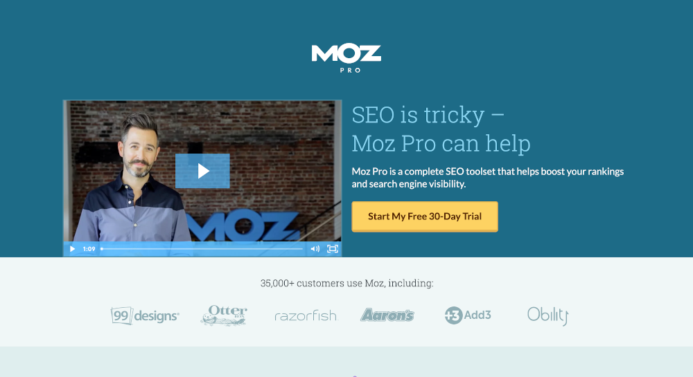 Moz Pro Homepage Outil Seo Referencement Immobilier Visibilité Performance Site Internet