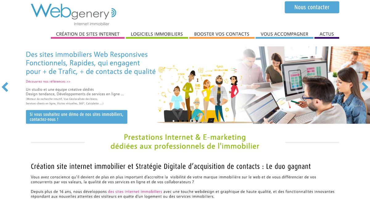 Webgenery Intégration Groupe Dp Logiciels Logiciels Et Webmarketing Immobilier Immo2