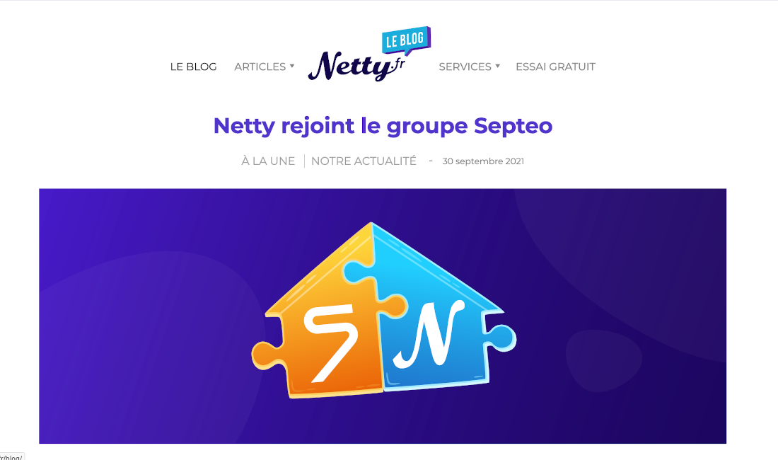 Netty Septeo Collaboration Proptech Technologie Immobilier