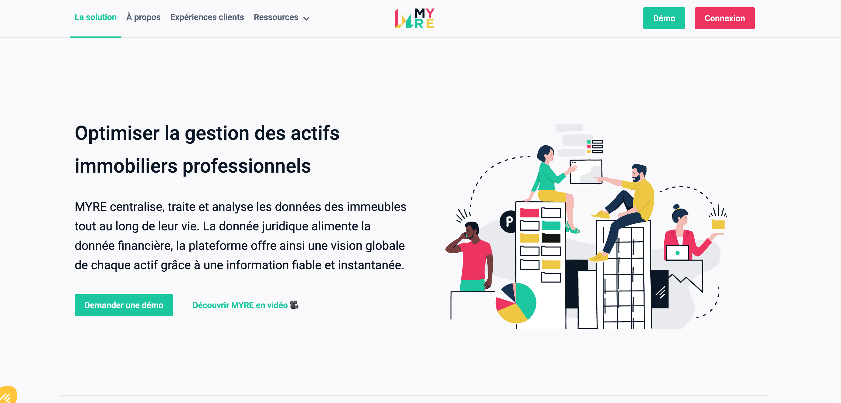 Myre Homepage Sstartup Proptech Plateforme Saas Collaborative Actifs Immobiliers