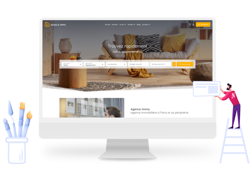 Sites Web Immobiliers Jaune 825