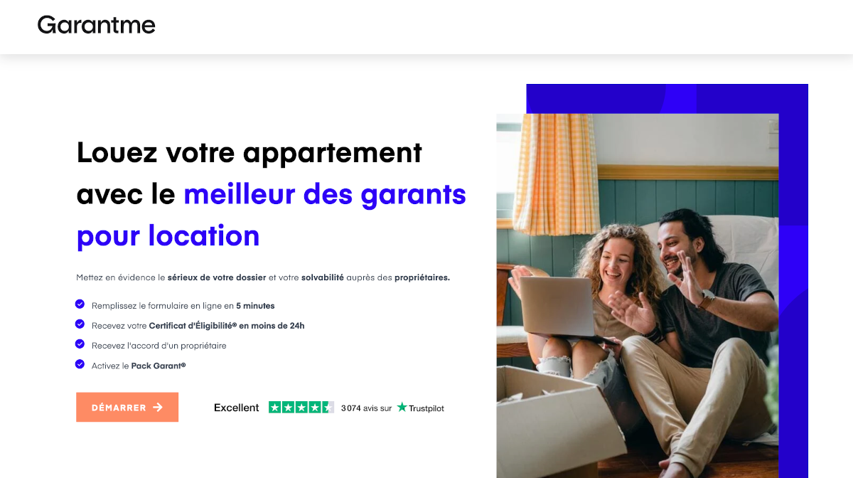 Garantme Homepage Immobilier Startup Proptech