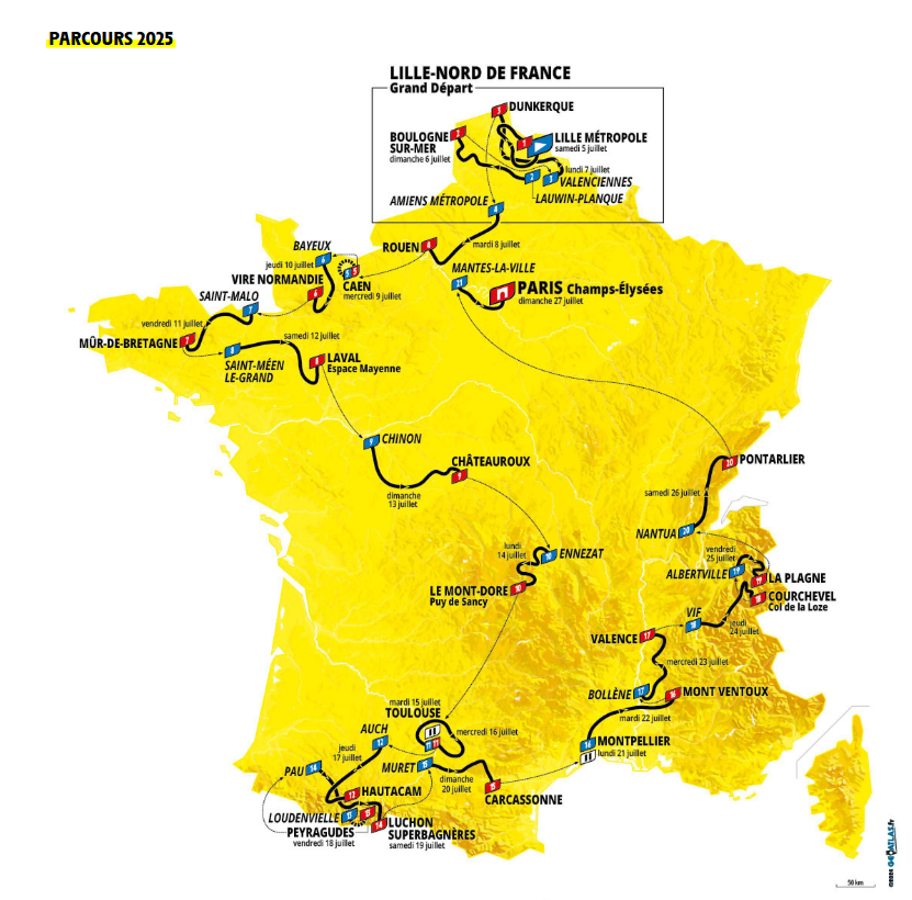 communication immobilière juillet : le tour de France peut être une belle opportunité pour votre communication immobilière s'il passe près de votre zone de chalandise