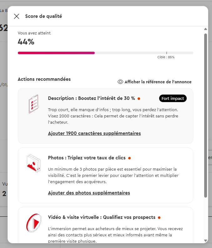 Score de qualité SeLoger : Optimisez votre score étape par étape